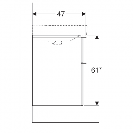 Geberit 529.353.JR.6 Smyle 60 Комплект мебели для ванны