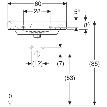 Geberit 529.353.JR.6 Smyle 60 Комплект мебели для ванны