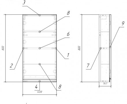 Cersanit MODUO 40 SW-MOD40/Wh Шкафчик