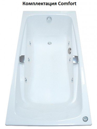 Roca Malibu 150x75 Чугунная ванна с гидромассажем (без ручек)