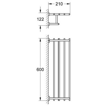 Grohe Essentials Cube 40512001 Полка для полотенец
