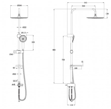 Lemark LM8809C Душевая стойка