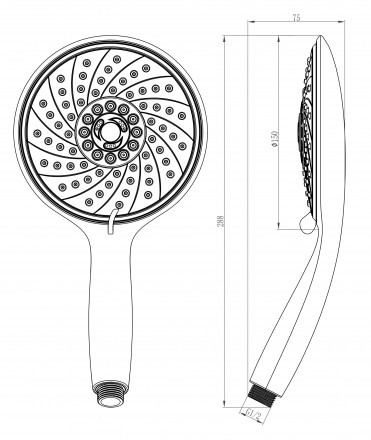 Lemark LM0816C Душевая лейка