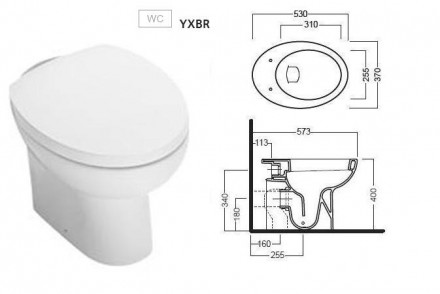Hatria Erica pro YXBR01 Унитаз напольный (чаша)