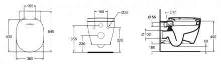 Ideal Standard Connect E781901 Подвесной унитаз с функцией гигиенического душа (чаша)