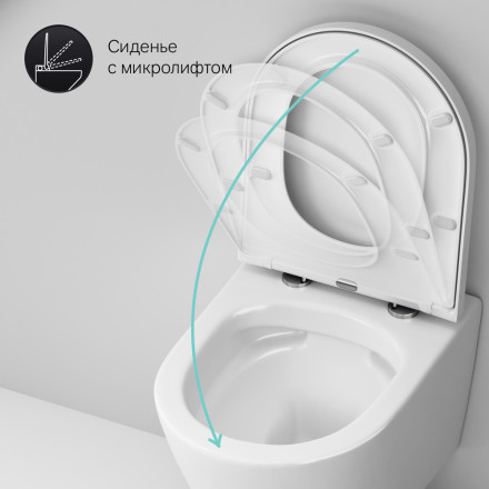 Am.pm Sense C741701SC Унитаз подвесной FlashClean с сиденьем микролифт
