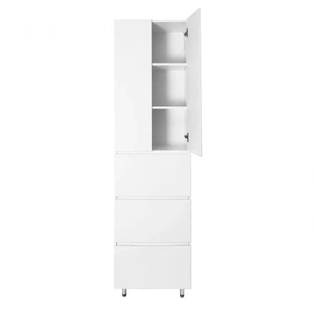 Azario Эстима 52/3 CS00094562 Пенал напольный белый глянец