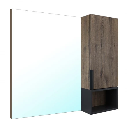 Azario Gris 90 CS00080416 Зеркало-шкаф дуб Веллингтон 880х160х800