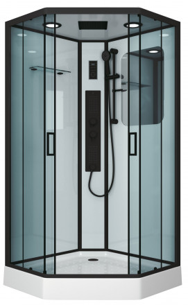 Niagara NG-6902GD BLACK 100х100 душевая кабина низкий поддон