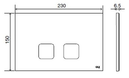 Oli Plain 70828 кнопка смыва хром матовый