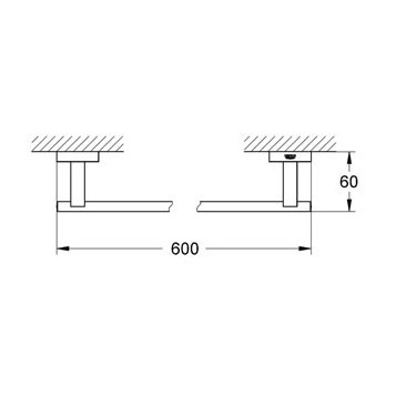 Grohe Essentials Cube 40509001 Держатель для полотенца