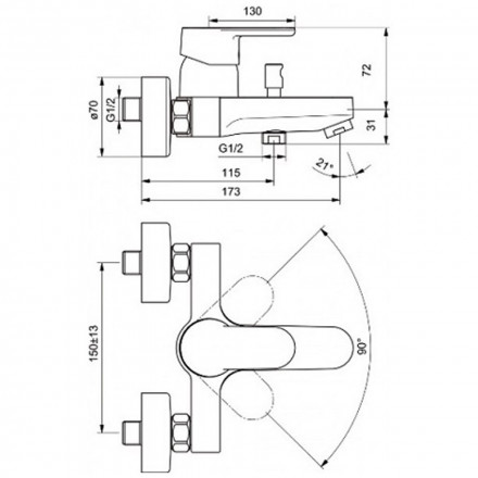 Ideal Standard B1132AA Set Vito комплект смесителей