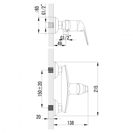 Lemark Plus Advance LM1203C смеситель для душа