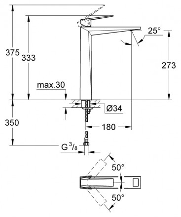Grohe Allure Brilliant 23114000 смеситель для раковины