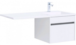 Aquanet Токио 110 R белый тумба с раковиной (подвесная, 1 ящик)