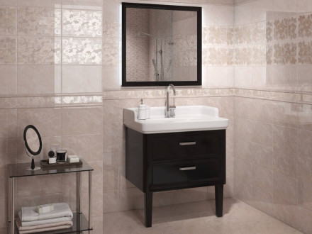 Kerama Marazzi Pompei 80 тумба напольная с ящиками, черная глянцевая