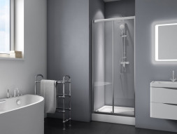Belbagno DUE-BF-1-130-C-Cr Душевая дверь в нишу