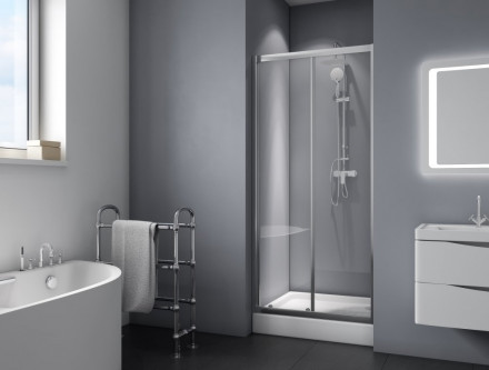 Belbagno DUE-BF-1-130-C-Cr Душевая дверь в нишу