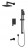 RUSH Thira TR3635-60Black Душевая встроенная система