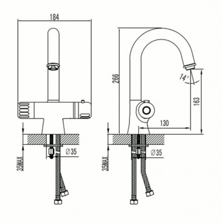 ESKO TERMO TR519 Смеситель-термостат для кухни