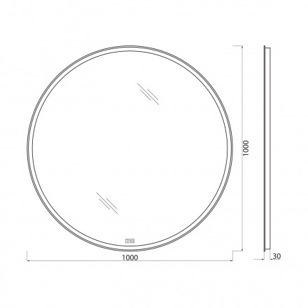 BelBagno SPC-RNG-1000-LED-TCH-WARMЗеркало