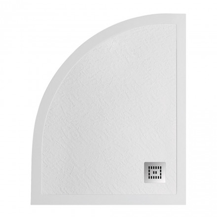 BelBagno UNO TRAY-MR-UNO-RH-120/90-550-35-W-R-CR душевой поддон из искусственного мрамора в комплекте с сифоном