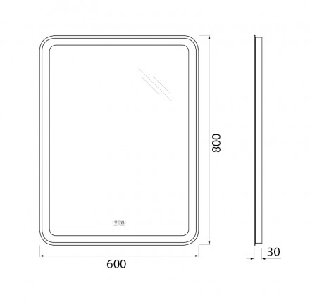 BelBagno SPC-MAR-600-800-LED-TCH-WARMЗеркало