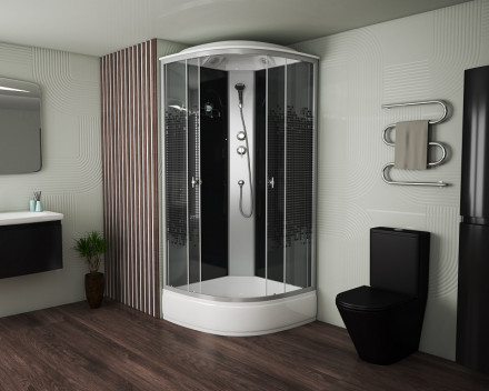 Niagara Eco NG3504-14 black 90х90 душевая кабина низкий поддон