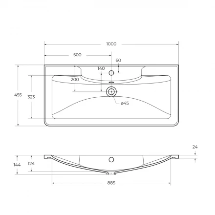 BelBagno ACQUA-1200-2C-SO-RR тумба с раковиной подвесная