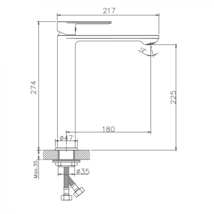 Haiba HB11590-7 Смеситель для раковины