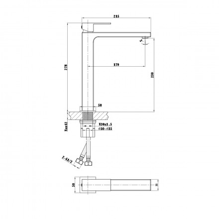 Vincea Cube VBF-1C02MB Смеситель для раковины