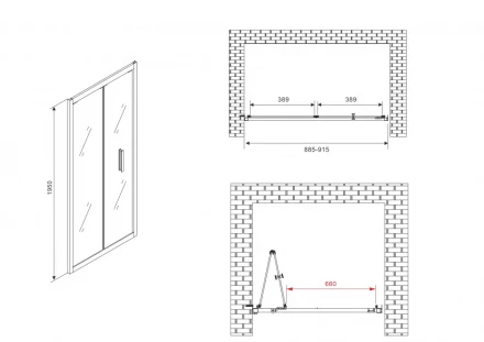 ABBER Sonnenstrand AG07090B душевая дверь