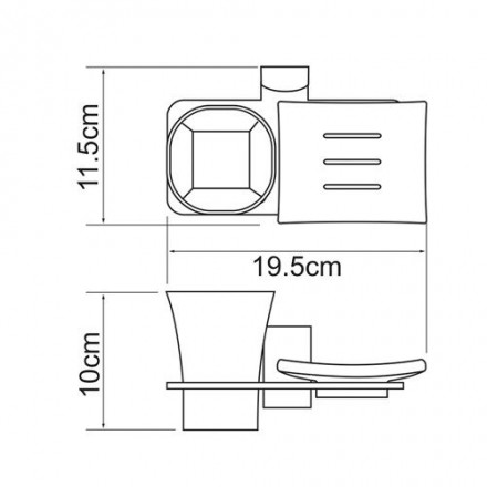 Wasserkraft Leine К-5026 Держатель стакана и мыльницы
