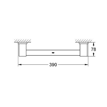 Grohe Essentials Cube 40514001 Поручень для ванной