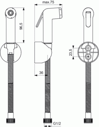 Ideal Standard B0040AA Set Ceraplan 2 комплект гигиенического душа