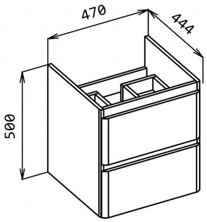 Belbagno ALBANO-CER-500-2C-SO-RR Тумба под раковину