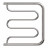 Полотенцесушитель водяной Point PN25555P 500x500 Фокстрот с полкой, хром