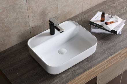 Milleau Miel MU0084B-GW Раковина накладная 50x40x13.5 белый глянец