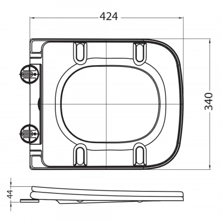BelBagno BB052SC Сидение Soft close металлическое крепление