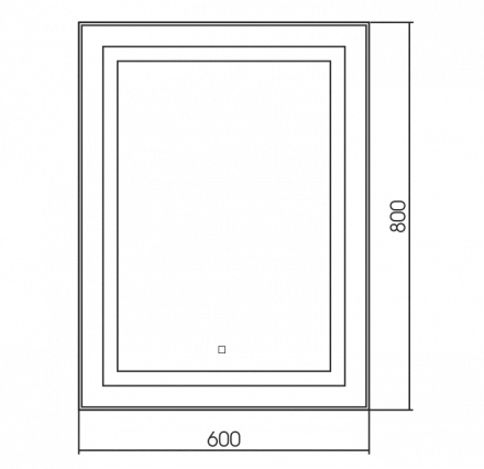 Azario Саурон LED-00002510 Зеркало вертикальное c подсветкой и диммером 600х800