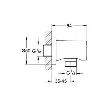 Grohe Relexa 28626000 шланговое подсоединение
