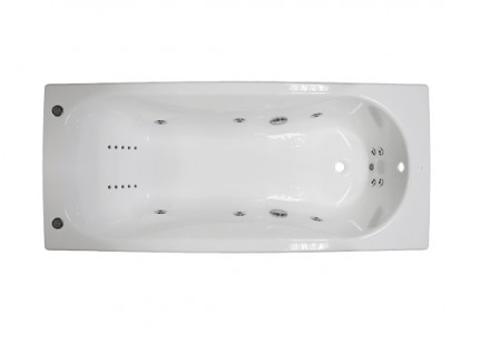 Roca Malibu 170x75 Чугунная ванна с гидромассажем (без ручек)