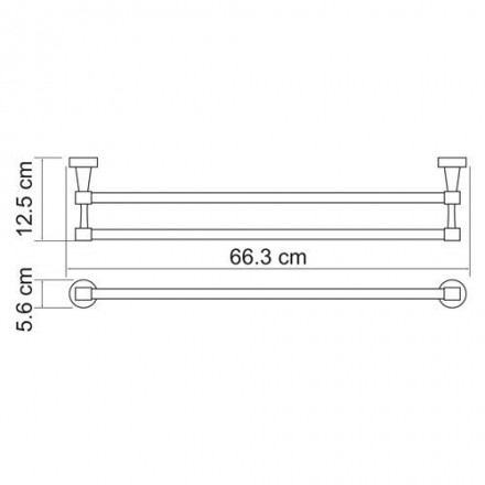 Wasserkraft Isen К-4040 Штанга для полотенец двойная