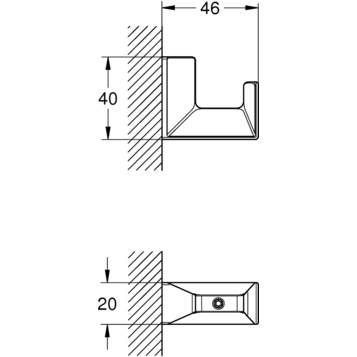 Grohe Selection Cube 40782000 Крючок для банного халата