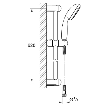 Grohe Tempesta New 100 27853001 Душевой гарнитур