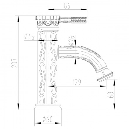 Lemark Jasmine LM6606ORB смеситель для раковины