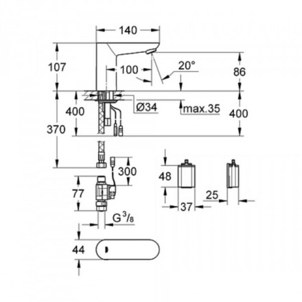 Grohe Euroeco Cosmopolitan E 36271000 смеситель для раковины