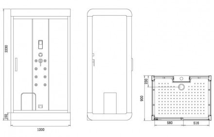 EAGO DZ1003F12 W Душевая кабина 120x90
