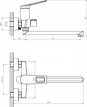Rush Socotra ST1235-51 Смеситель для ванны