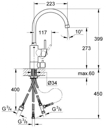 Grohe Concetto 32666001 Смеситель для кухни